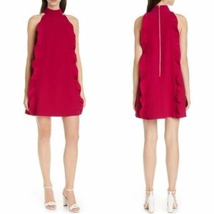Ted Baker Torriya ruffle shift dress magenta pink